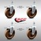 Service Caster 5 Inch SS High Temp Phenolic 12mm Threaded Stem Caster Set Total Lock Brake SCC-SSTSTTL20S514-PHSHT-M1215-4 - alternate 2
